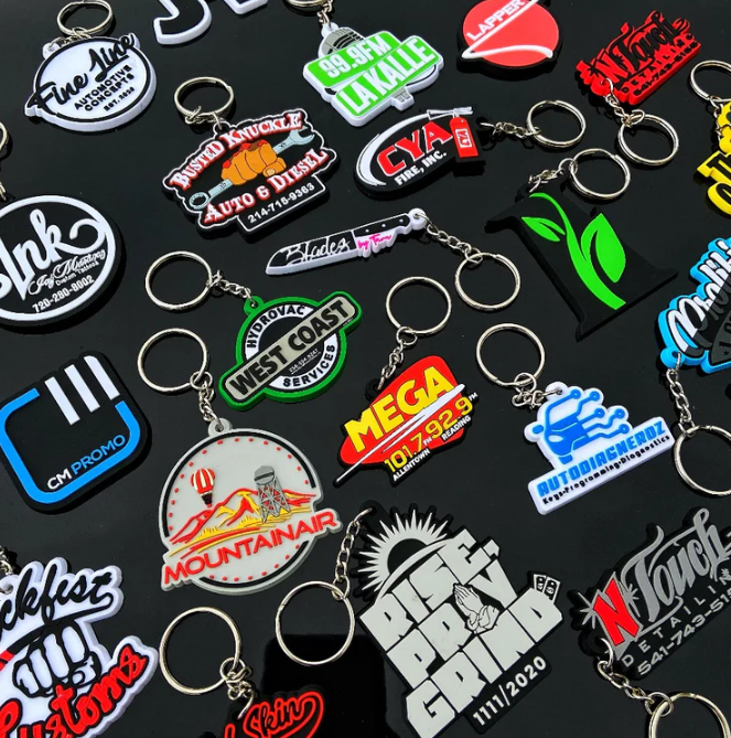 3D Die-Cut Rubber Keychains