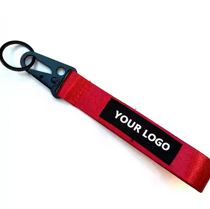 Polyester Carabiner Wrist Lanyard Keychain